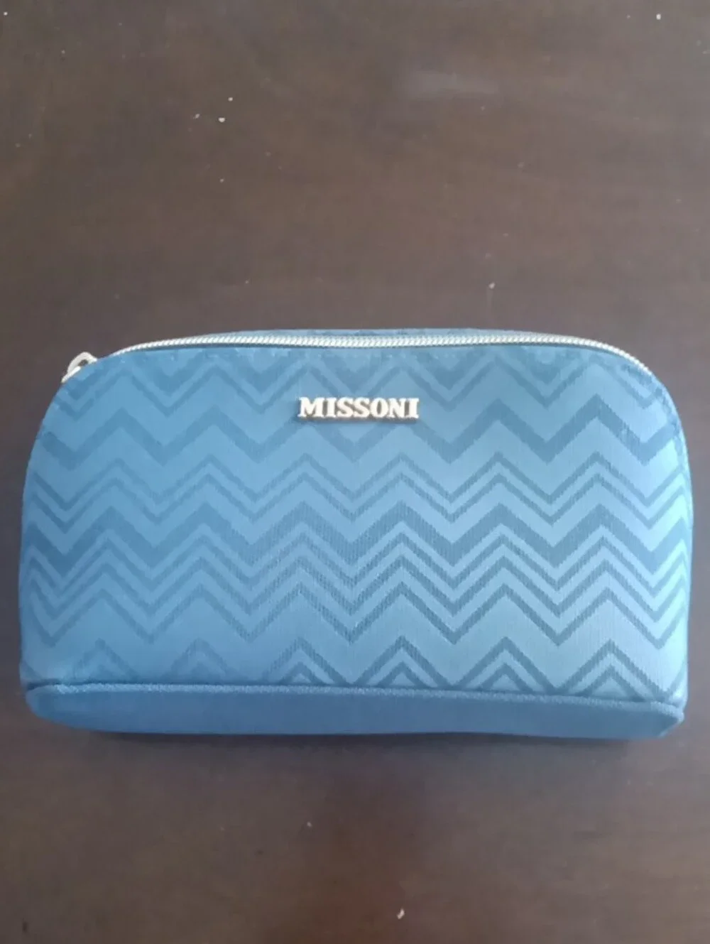 Missoni Blue Chevron Cosmetic Pouch & Eye Mask Set